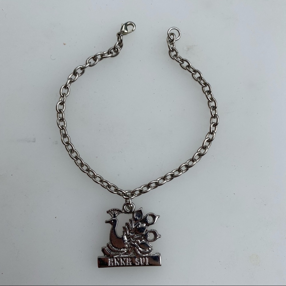 NWOT Anna Sui Charm Bracelet Night Fancy Peacock